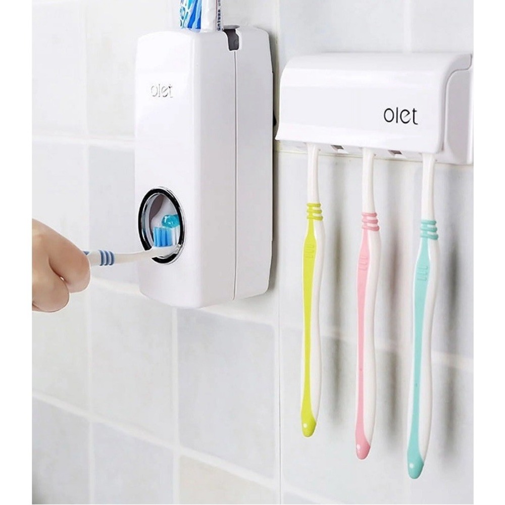 Automatic Toothpaste Squeezing Device White‎ Holder Toothbrush